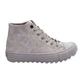 Kvinders sneakers Big Star High Warm Grey GG274070 grå