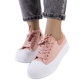 Pink sneakers på Kilkenny platformen lyserød