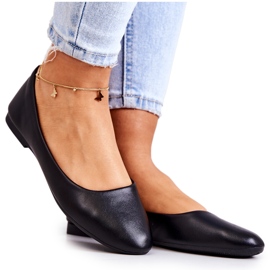 Evento Eco-Leather Women's Black Ballerinas sort