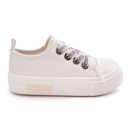 Børne læder sneakers Big Star KK374060 Hvid