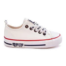 Børne læder sneakers Big Star KK374038 Hvid