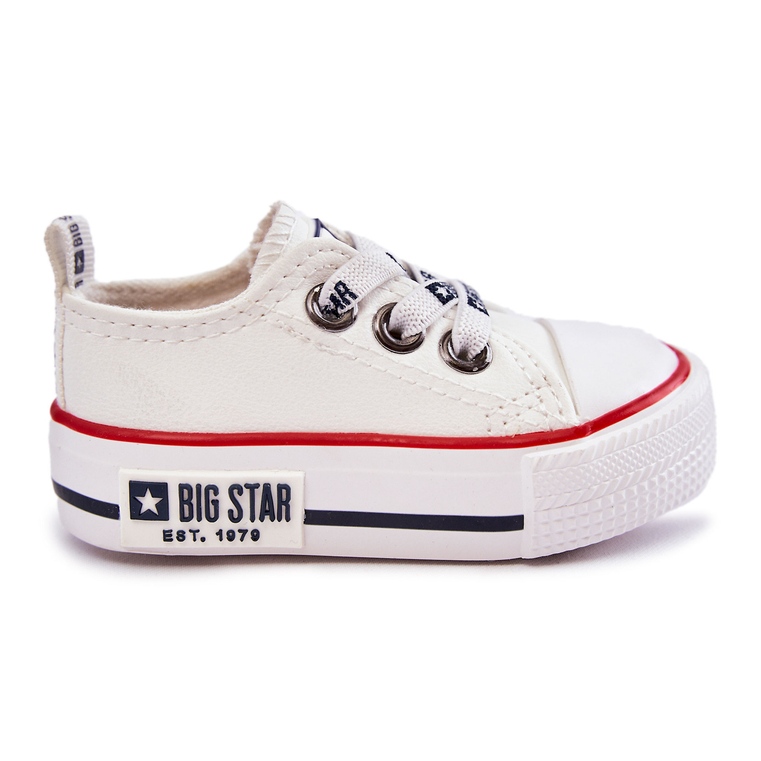 Børne læder sneakers Big Star KK374040 Hvid