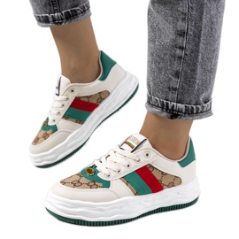 Beige Loeki sneakers til kvinder
