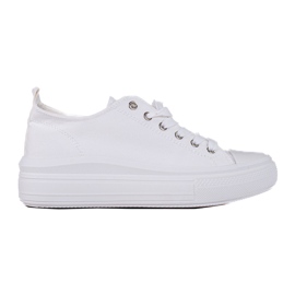 Hvide sneakers til kvinder på Shelovet platformen
