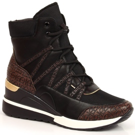Sorte wedge sneakers til kvinder Potocki
