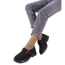 Sorte brogues med Ancel-spænde