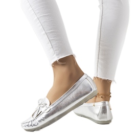 Joanae loafers i sølv