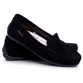 EVE Kvinder sorte loafers ruskind Morreno
