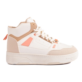 High Shelovet beige sneakers til kvinder