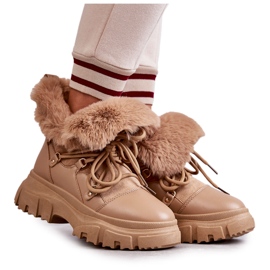 Varme støvler Mørk beige Charles