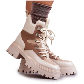 PS1 Varme Støvler Trappers Beige-Brun Settimo flerfarvet