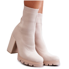 FB2 Damemateriale ankelstøvler Beige Louve brun