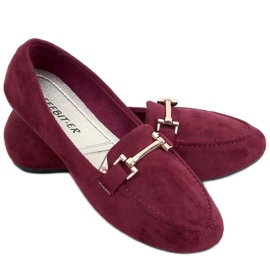 Kubra Wine loafers til kvinder rød