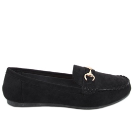 Hesso Black dame loafers sort