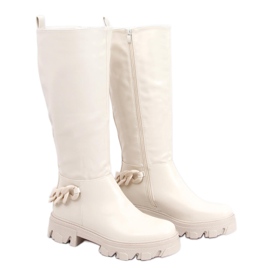 Ridestøvler fra Haylie Beige