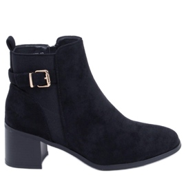 Højhælede støvler fra Cyndi Black Suede sort