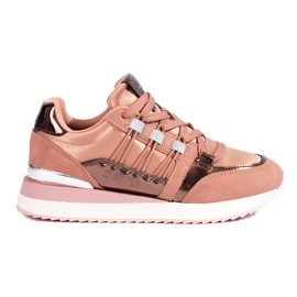 Big Star sneakers til kvinder KK274111 lyserød