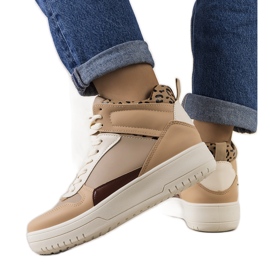 Beige sneakers Adite ankel