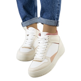 Cremefarvede Adite ankelsneakers beige