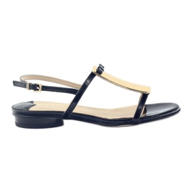 Damessandaler i guld Sagan 2698 dekoration sort