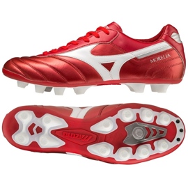 Mizuno Morelia Ii Elite Md M P1GA221260 fodboldstøvler rød appelsiner og røde
