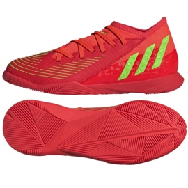 Adidas Predator Edge.3 In Jr GV8510 fodboldstøvler rød appelsiner og røde