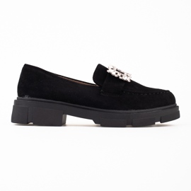 Suede loafers på Shelovet platformen sort