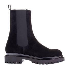 Marco Shoes Ankelstøvler i ruskind sort