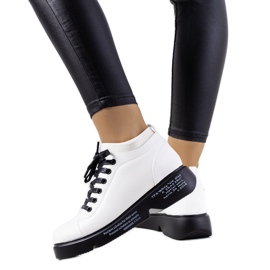 Højhælede hvide sneakers fra Ambly