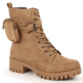Trappere med lomme, isoleret ruskind Jezzi W JEZ370 beige