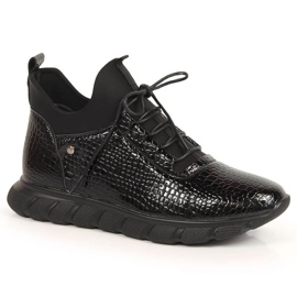 Vinceza W JAN161A lakerede slip-on støvler sort