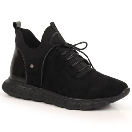 Vinceza W JAN161B slip-on støvler i sort ruskind