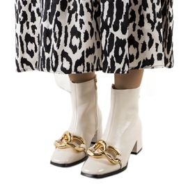 Beige lak Milanel støvler