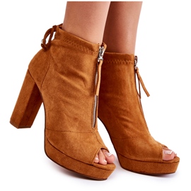 WS1 Camel Donnita suede støvler brun