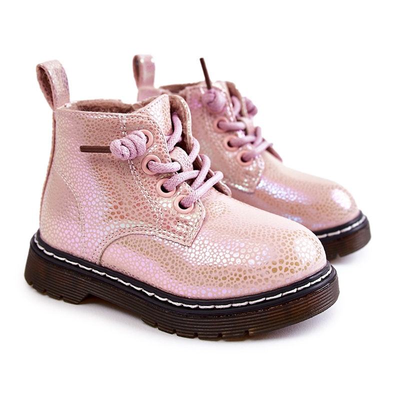 PA1 Børns varme støvler med lynlås Pink Betsy lyserød