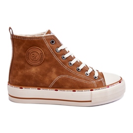 Høje sneakers til kvinder Cross Jeans KK2R4043C Camel brun