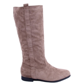PA1 Flatty Khaki flade støvler beige