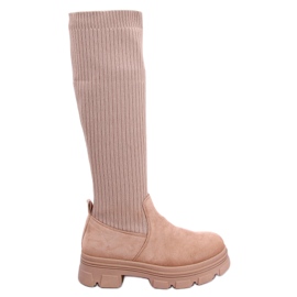 BM Janelle Khaki sokkestøvler beige