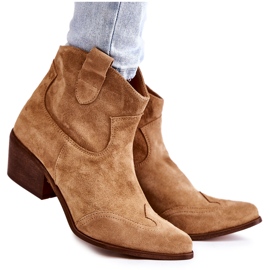 Lewski Shoes Dame ankelstøvler Spitz Lewski Sko 3236 Beige brun