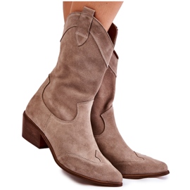 Lewski Shoes Ruskindsstøvler Cowboystøvler Lewski Sko 3198 Cappucino brun
