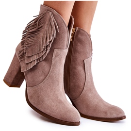 Lewski Shoes Dame ruskind støvletter Lewski Sko 3093 Cappucino brun