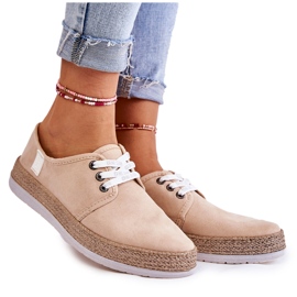 Dame Low Sneakers Memory Foam System Big Star Beige KK276005