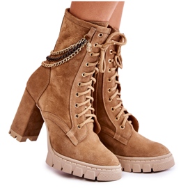 Lewski Shoes Ruskind Snørestøvler Lewski Sko 3244 / G Beige