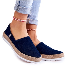 Damesneakers Slip On Big Star KK276009 Marineblå
