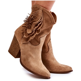 Lewski Shoes Dame ruskind støvletter Lewski Sko 2808 / L Beige