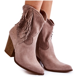 Lewski Shoes Dame ruskind støvletter Lewski Sko 2808 / L Cappucino beige
