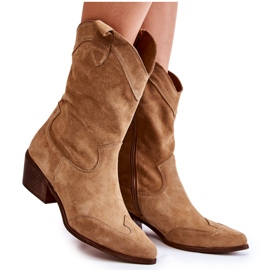 Lewski Shoes Ruskindsstøvler Cowboystøvler Lewski Sko 3198 Beige