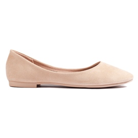 Komfortable ruskindsballerinaer beige