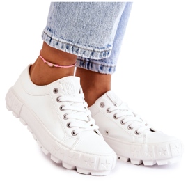 Moderigtige lædersneakers Big Star KK274142 Hvid
