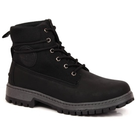 Herre sorte støvler Big Star KK174206